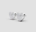 Load image into Gallery viewer, Ophelia Blanc Heart Studs Earring