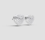 Load image into Gallery viewer, Ophelia Blanc Heart Studs Earring