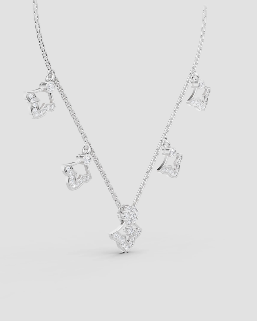 Lunaria Sparkle Charm Necklace