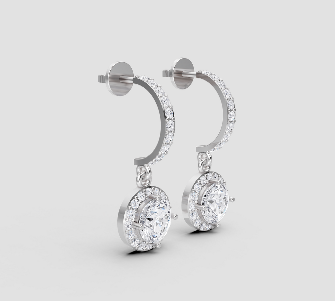 Celestia Halo Drop Earrings