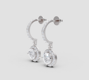 Celestia Halo Drop Earrings