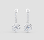 Load image into Gallery viewer, Celestia Halo Drop Earrings
