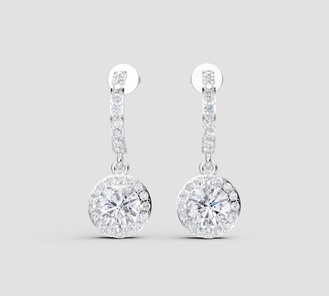 Celestia Halo Drop Earrings