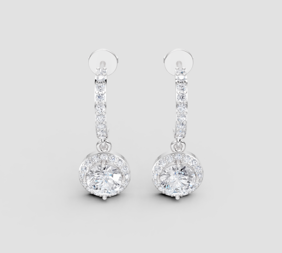 Celestia Halo Drop Earrings