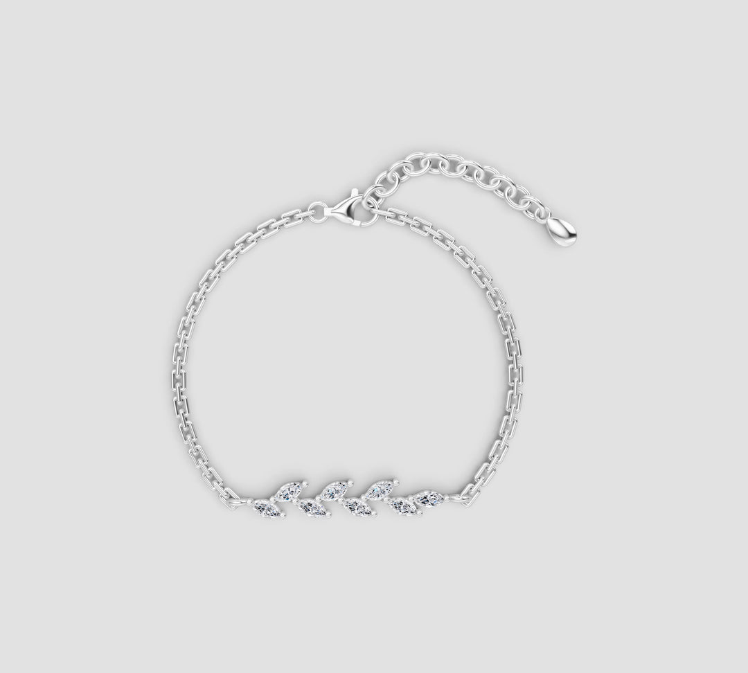 Lumine Leaf Chain Bracelet
