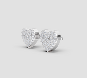 Ophelia Blanc Heart Studs Earring