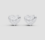 Load image into Gallery viewer, Ophelia Blanc Heart Studs Earring