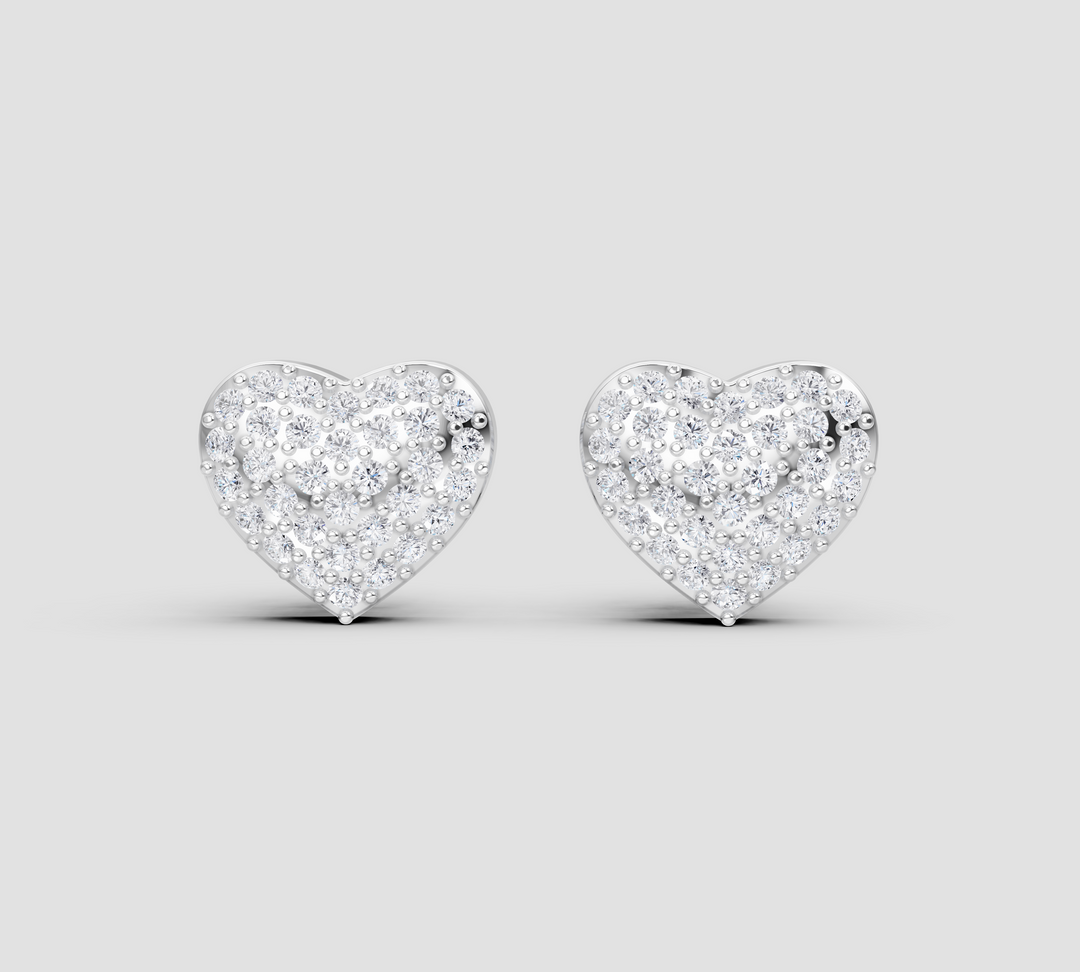 Ophelia Blanc Heart Studs Earring